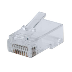 Intellinet IWP-CAT5EUJ Confezione 100 Plug modulari RJ45 Passanti Cat5e FastCrimp